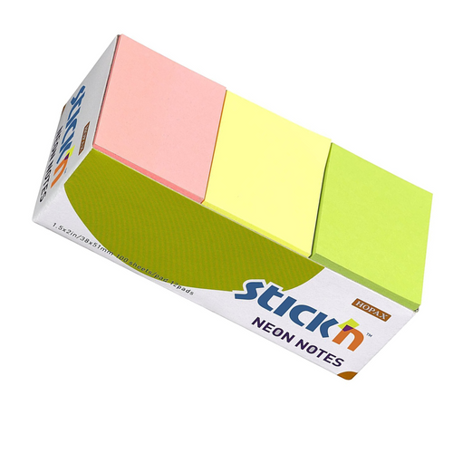 Sticky Notes 38x51mm Yellow, Green, Pink Pack x 12